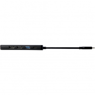 Logotrade reklaminiai produktai nuotrauka: Loop RCS perdirbto plastiko daugialypės terpės adapteris USB 2.0-3.0 su HDMI prievadu