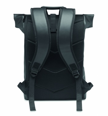 Logotrade verslo dovanos nuotrauka: Nešiojamojo kompiuterio PU Rolltop kuprinė
