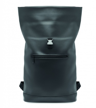 Logotrade verslo dovanos nuotrauka: Nešiojamojo kompiuterio PU Rolltop kuprinė