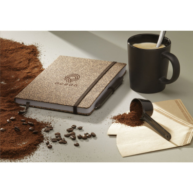 Logotrade reklaminės dovanos nuotrauka: CoffeeGround kamštinio popieriaus užrašų knygelė A5