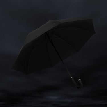 Logotrade reklaminės dovanos nuotrauka: „Swiss Peak Vero Aware™ RPET 25“ skėtis su prabangia rankena