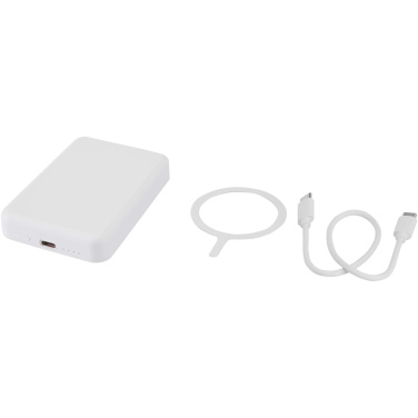 Logotrade firminės dovanos nuotrauka: „Acrab“ 5000 mAh 15 W magnetinė belaidė išorinė baterija su 20 W PD – pagaminta iš perdirbto plastiko