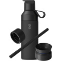 Vandenyno buteliukas 500 ml 3 viename dovanų rinkinys, Obsidiano juoda