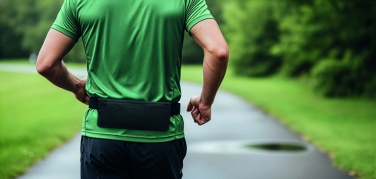 Logotrade reklaminės dovanos nuotrauka: Sportinis juosmens krepšys 600D RPET