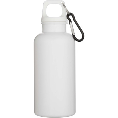 Logotrade firminės dovanos nuotrauka: Oregon 400 ml vienspalvis RCS perdirbto plastiko vandens butelis su karabinu