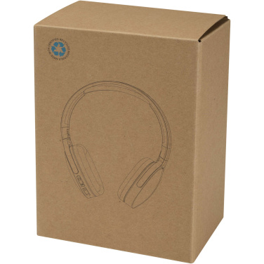 Logotrade firminės dovanos nuotrauka: „Ancha“ perdirbto plastiko belaidės „Bluetooth®“ ausinės, uždengiančios ausis