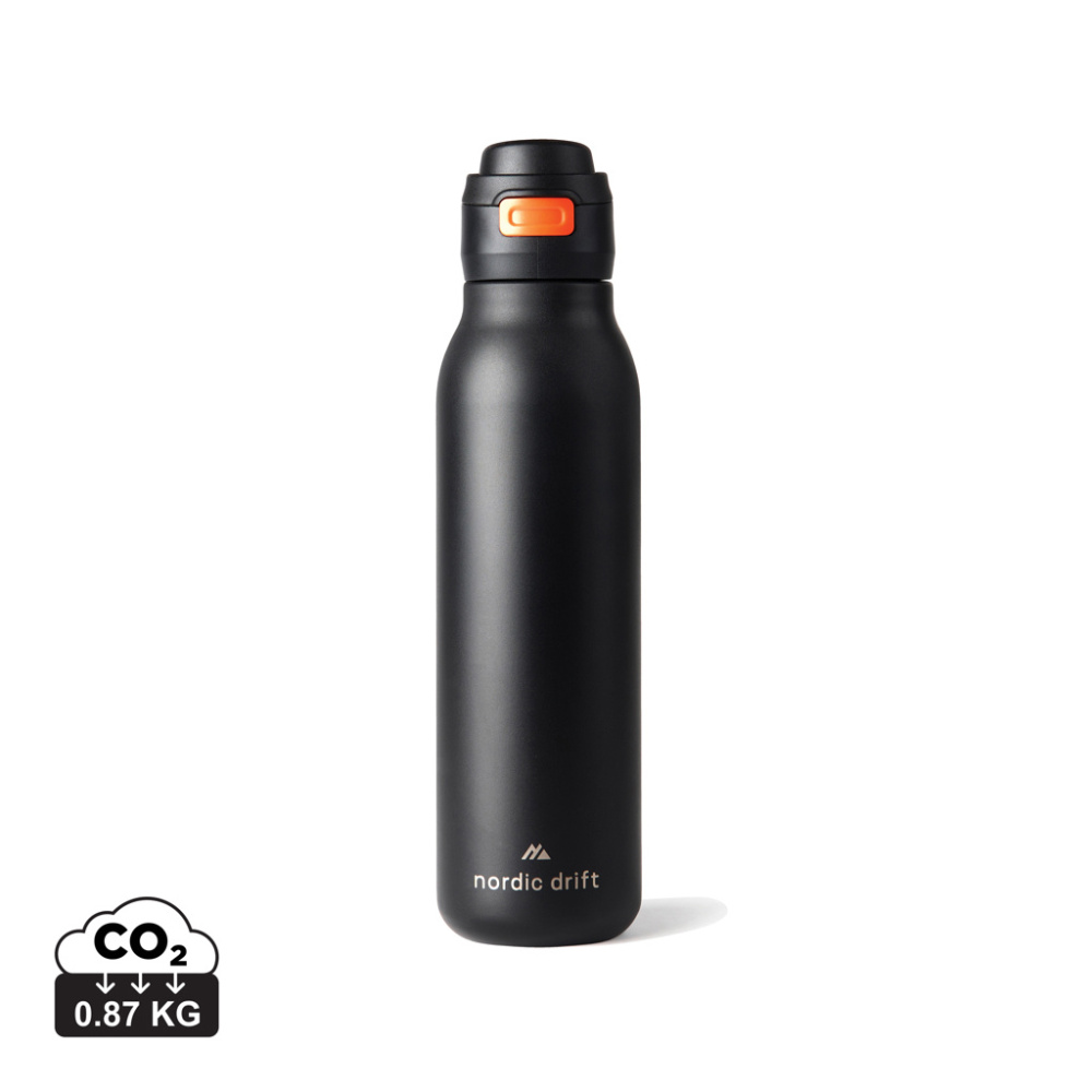 Logotrade reklaminiai produktai nuotrauka: Nordic Drift Trail RCS viensienis vandens butelis 750 ml