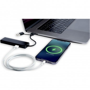 Logotrade biznesa dāvanas foto: Rise RCS pārstrādāta alumīnija USB 2.0 centrmezgls