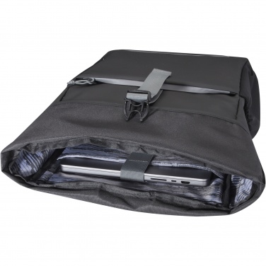 Logotrade Ideja dāvanas foto: Aqua 15" GRS otrreizējās pārstrādes ūdensizturīgs roll-top velosipēda soma 20L