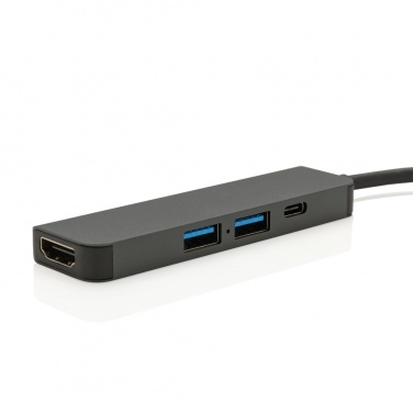 Logotrade biznesa dāvanas foto: Terra RCS pārstrādāta alumīnija centrmezgls ar HDMI ieeju