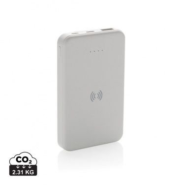 Logotrade logo dāvanas foto: RCS otrreizējās plastmasas 5000 mAh 5W bezvadu barošanas bloks
