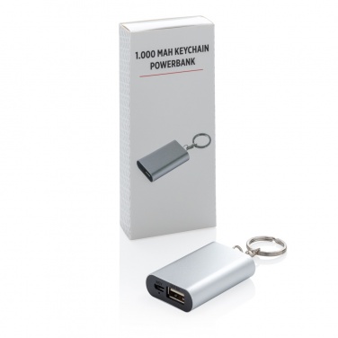 Logotrade korporatīvās dāvanas foto: 1000 mAh atslēgu piekariņa barošanas banka