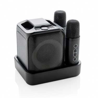 Logotrade logo dāvanas foto: Singvibe RCS pārstrādāta plastmasas karaoke komplekts ar dubulto mikrofonu
