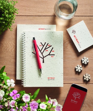 Logotrade biznesa dāvanas foto: A5 sēklu papīra vāka piezīmju grāmatiņa