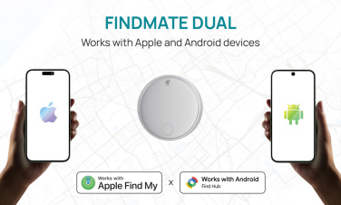 Logotrade Ideja dāvanas foto: Findmate Dual RCS pārstrādātas plastmasas priekšmetu meklētājs IPX 5