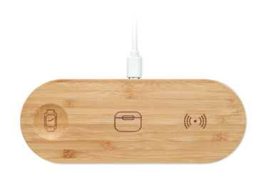 Logotrade Ideja dāvanas foto: 3 vienā 15 W bezvadu lādētājs