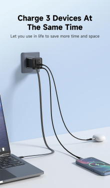 Logotrade Ideja dāvanas foto: Urban Vitamin Mendocino 65W GaN lādētāja ievelkams kabelis