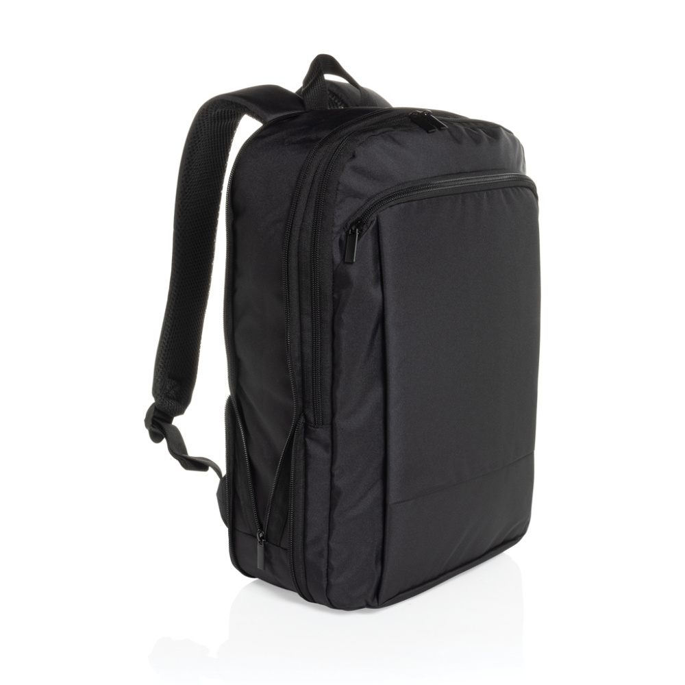 Logotrade biznesa dāvanas foto: Flexpack Aware™ RPET paplašināma, plāna 15,6 collu klēpjdatora mugursoma