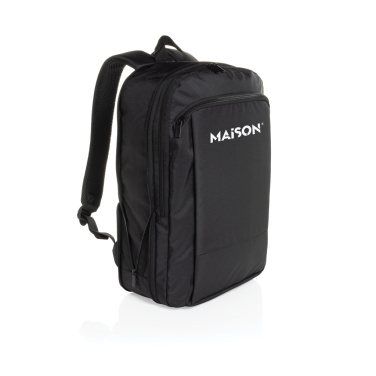 Logotrade Ideja dāvanas foto: Flexpack Aware™ RPET paplašināma, plāna 15,6 collu klēpjdatora mugursoma