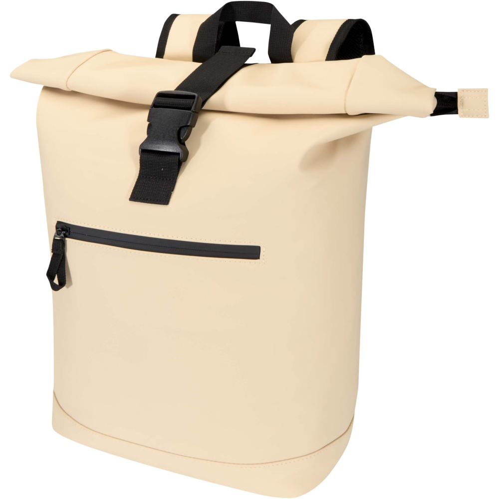 Logotrade biznesa dāvanas foto: Resi Plus 15" GRS pārstrādāta mugursoma ar sarullējamu augšdaļu 18L