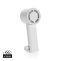 Pārnēsājams ventilators no pārstrādātas plastmasas, kas ir atkārtoti uzlādējams Twist RCS, balts