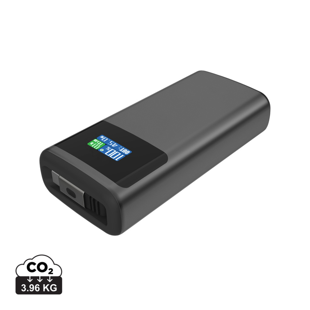 Logotrade logo dāvanas foto: Quantum RCS īpaši ātra PD45W 10.000mAh pārnēsājamā baterija ar ekrānu