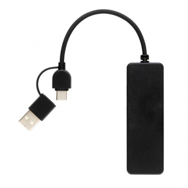 Лого трейд бизнес-подарки фото: USB-концентратор RCS из переработанного пластика с двумя входами