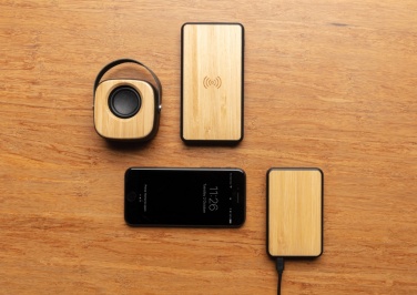 Логотрейд pекламные продукты картинка: Беспроводной модный динамик Bamboo 3W