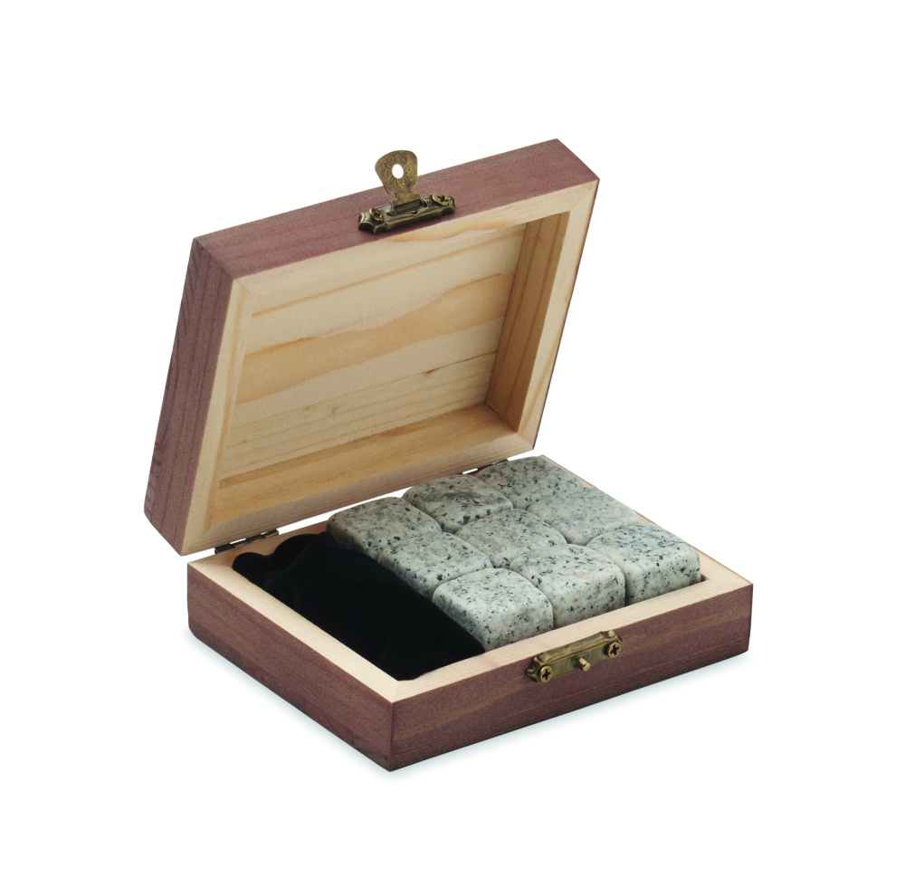 Лого трейд бизнес-подарки фото: 9 stone ice cube set in box