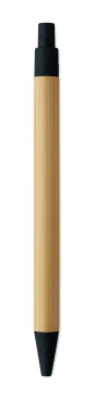 Лого трейд pекламные продукты фото: Push button ball pen in bamboo