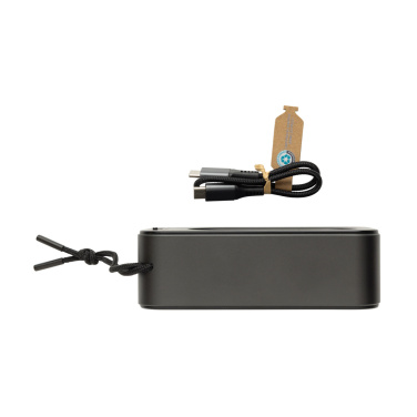 Логотрейд pекламные cувениры картинка: Низкочастотный динамик Swiss Peak RCS из переработанного алюминия мощностью 10 Вт