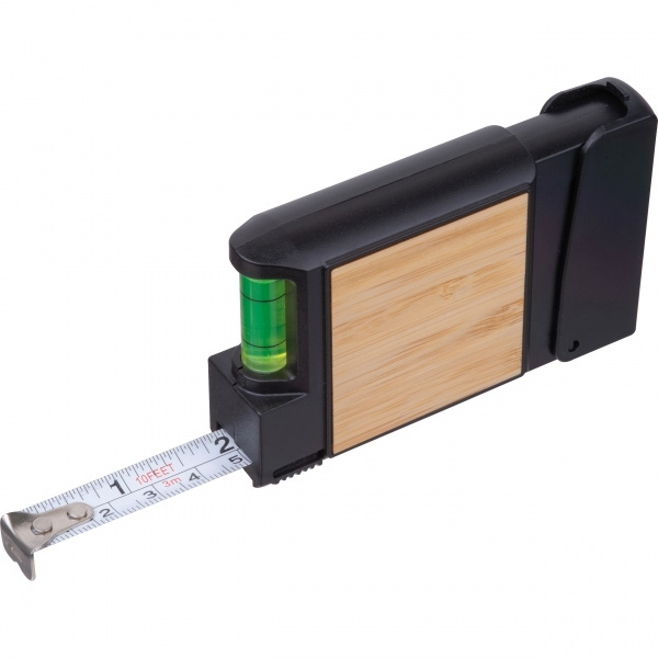 Логотрейд pекламные подарки картинка: 3-метровая рулетка с уровнем HALIFAX