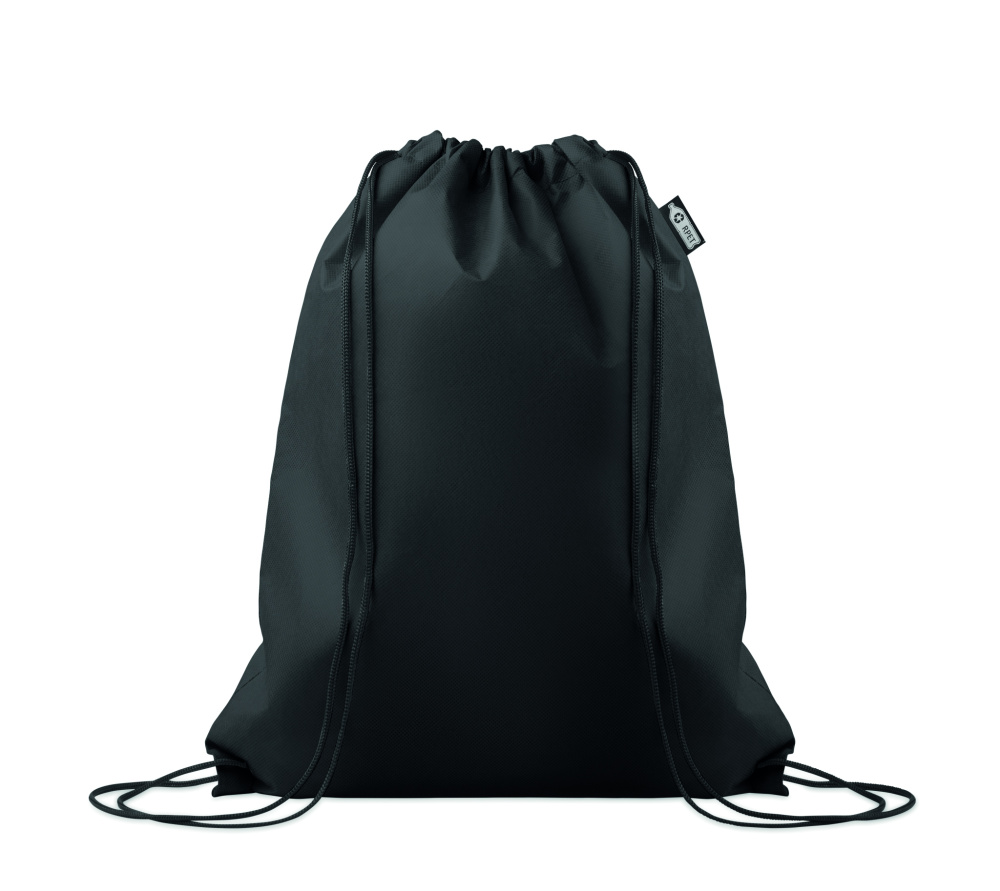 Лого трейд бизнес-подарки фото: Drawstring bag RPET non-woven