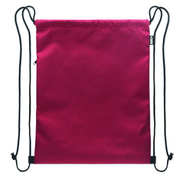 Лого трейд pекламные cувениры фото: Drawstring bag in 420D RPET