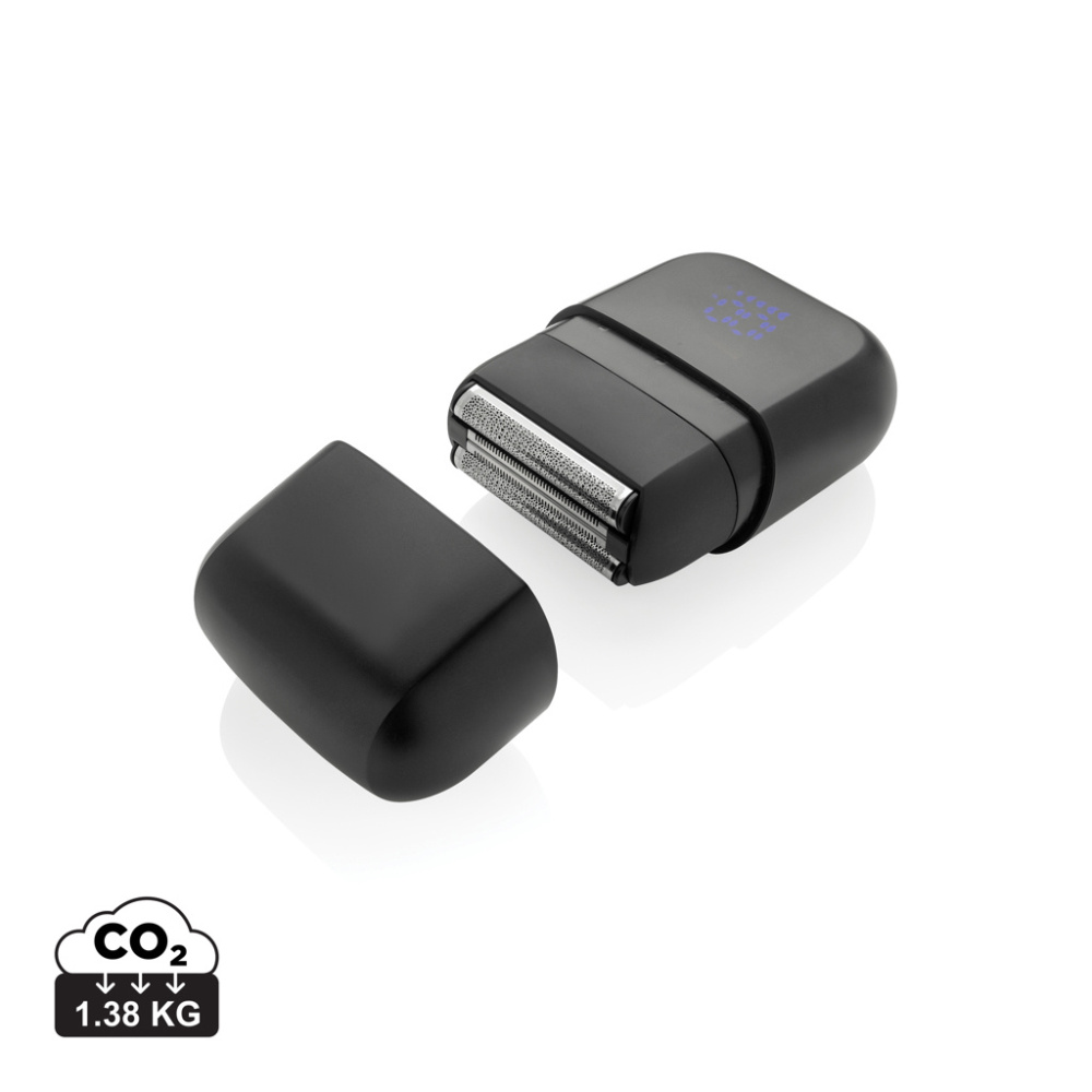 Лого трейд pекламные подарки фото: Аккумуляторная дорожная бритва TrimBlade, степень защиты IPX7.