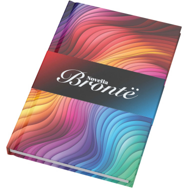 Лого трейд pекламные cувениры фото: Novella Brontë блокнот формата А5 в глянцевой, твердой обложке