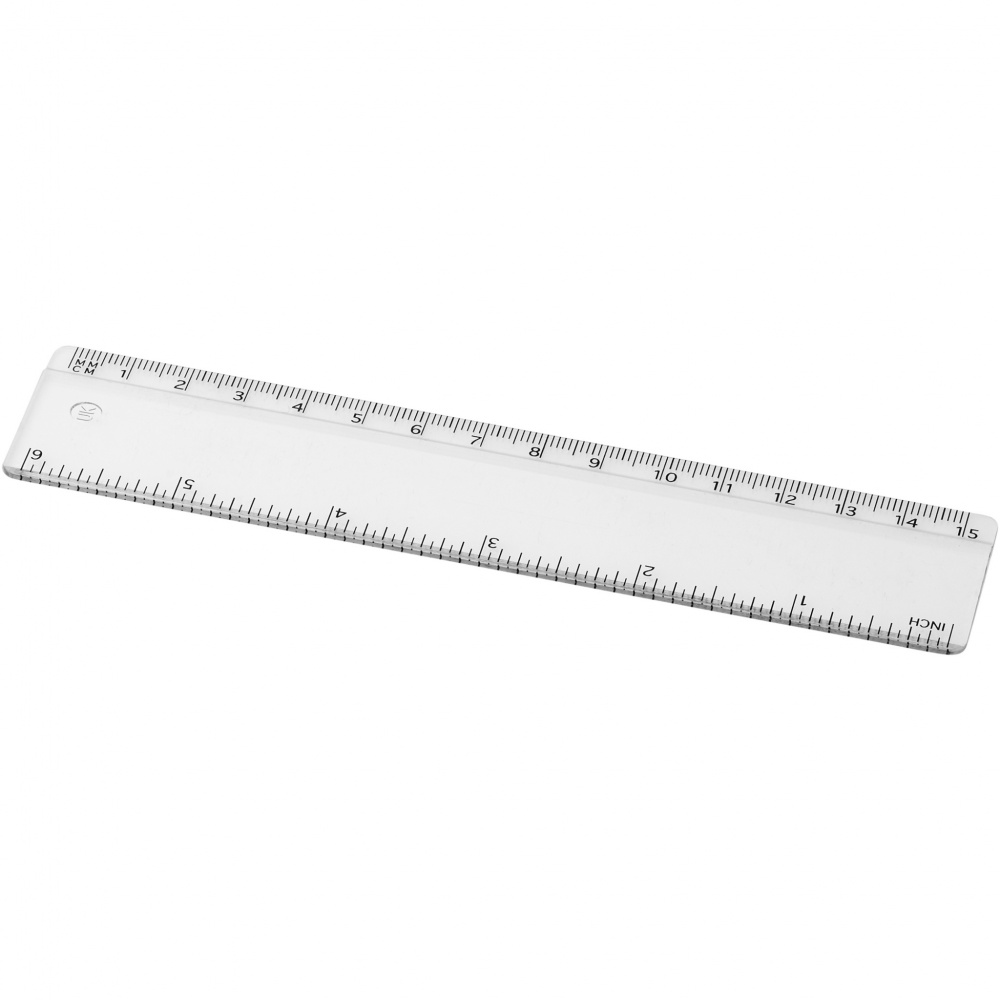 Logotrade kampanjprodukter bild: Renzo 15 cm plastlinjal