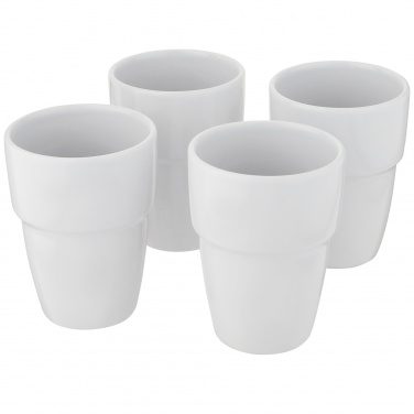 Logotrade profilprodukter bild: Staki 4-delars 280 ml staplingsbar mugg i presentförpackning