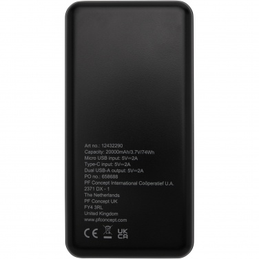 Logotrade reklamprodukter bild: Loop 20 000 mAh powerbank i återvunnen plast 