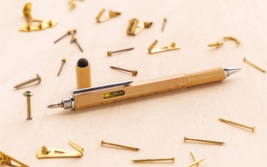 Logotrade kampanjprodukter bild: 5 i 1 verktygspenna i bambu