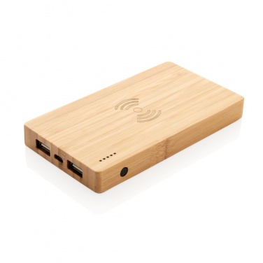 Logotrade reklamprodukter bild: Bambu 4.000 mAh trådlös 5W powerbank