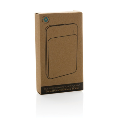 Logotrade kampanjprodukter bild: 5.000 mAh powerbank i RCS återvunnen plast