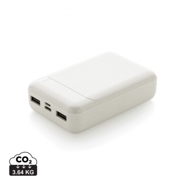 Logotrade presentreklam bild: 10.000 mAh powerbank i återvunnen plast, RCS standard