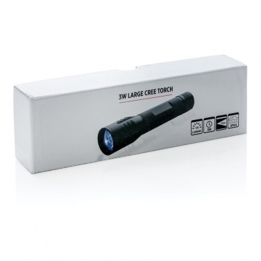 Logotrade profilprodukter bild: 3W stor CREE-ficklampa
