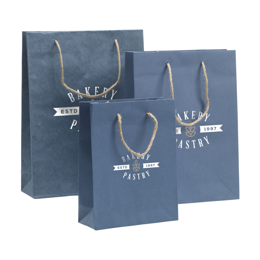 Logotrade profilreklam bild: Leaf It Bag återvunnen med jeansfibrer (180 g/m²) M