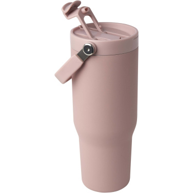 Logotrade reklamprodukter bild: Bronx 900 ml vakuumisolerad termos av koppar och RCS-certifierat återvunnet rostfritt stål med ett lock med dubbla funktioner