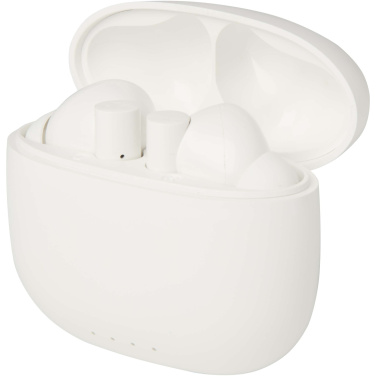 Logotrade presentreklam bild: Alterf True Wireless Bluetooth®-öronsnäckor av återvunnen plast med öronproppar av silikon