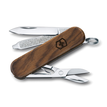 Logotrade reklamprodukter bild: VICTORINOX Classic SD Wood Fickkniv 5 funktioner